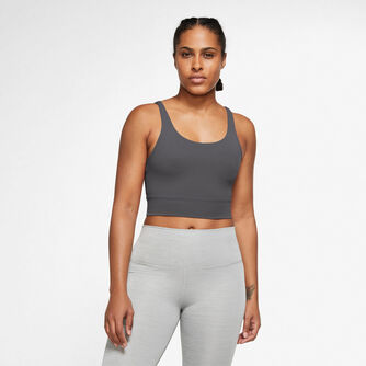 Nike, Yoga Luxe Infinalon Crop Top singlet dame, root