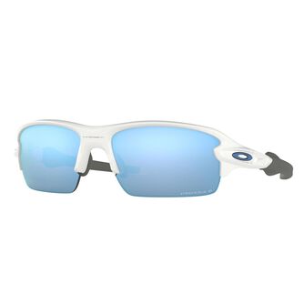 Flak XS Polished White - Prizm™ Deep Water Polarized sportsbrille junior