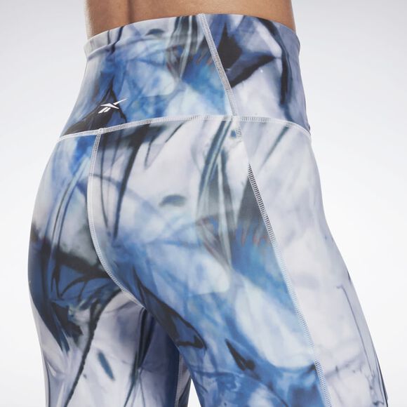 Lux Bold High-Waisted Liquid Abyss Print tights dame